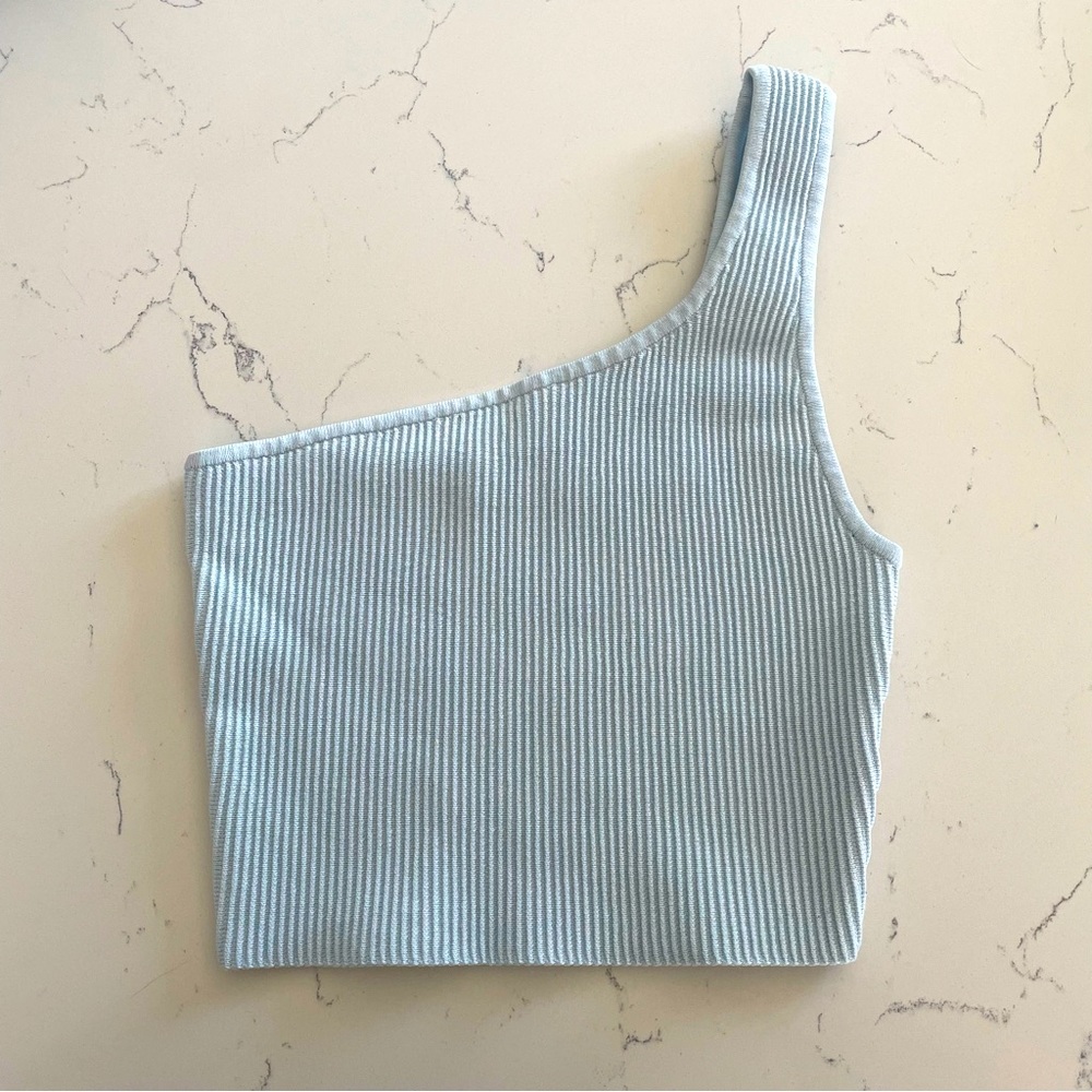 Babaton Sculpt Knit One-Shoulder Cropped Tank